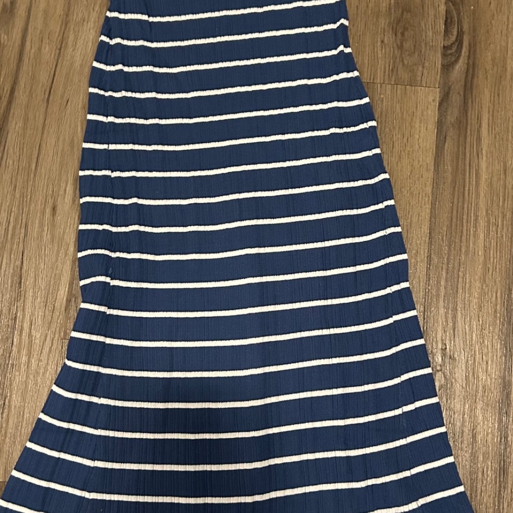 Women's 2025 Sleeveless Summer Tank Dress Striped Bodycon Maxi Dress Square Neck - Picture 3 of 4